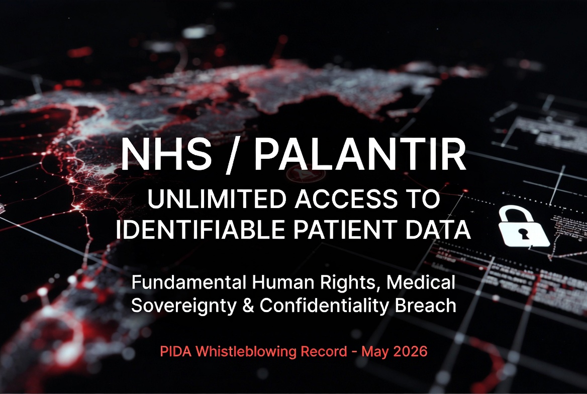 NHS/Palantir Unlimited Access to Identifiable Patient Data – Fundamental Human Rights, Medical Sovereignty, and Confidentiality Framework Breach Concerning NHS England, the Federated Data Platform (FDP), and the National Data Integration Tenant (NDIT)